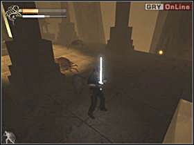 Tutaj czekają dwa skarabeusze - możesz pomagać sobie zaklęciem (lewy obrazek) - 22 - W objęcia ciemności I - Shade: Gniew Aniołów - poradnik do gry