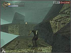 Musisz wspiąć się po skałach widocznych na lewym obrazku, potem dalej - do magicznej łzy widocznej na obrazku prawym - 27 - Most cz.2 - Shade: Gniew Aniołów - poradnik do gry