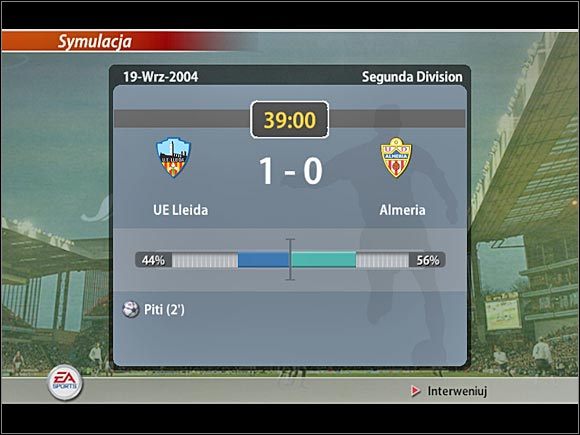 Niżej mamy - Początki ligi | Kariera | FIFA Football 2005 - FIFA Football 2005 - poradnik do gry