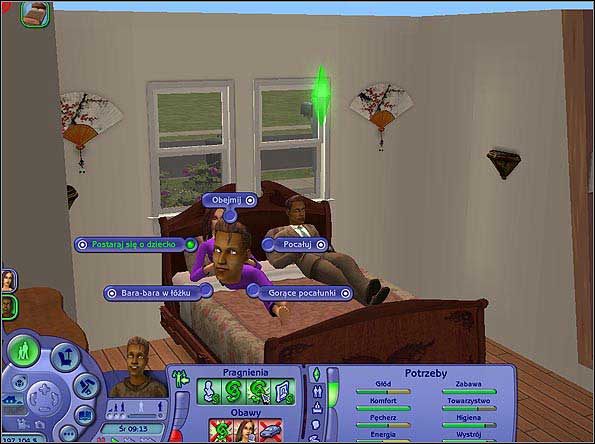 Później zobaczysz krótki filmik obrazujący zbliżenie (oczywiście z pełną cenzurą) - Ciąża | The Sims 2 - The Sims 2 - Pełna Kolekcja - poradniki