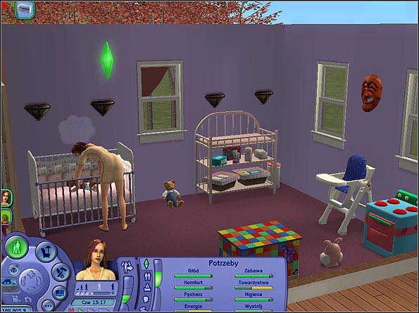 W przypadku, kiedy oboje rodziców pracują, jest możliwość zamówienia opiekunki do dziecka (zajmie się nim ona w czasie nieobecności rodziców) - Małe dziecko | The Sims 2 - The Sims 2 - Pełna Kolekcja - poradniki