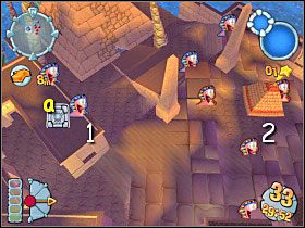 Misja, którą przy sprawnym opanowaniu sterowania rozegramy w 4-eh turach - Kampania egipska [misja 2] | Worms Forts Oblężenie - Worms Forts: Oblężenie - poradnik do gry