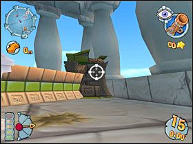 Teraz pozostaje jedynie strzelić bazooką w jedną z wież [1] i Helena jest wolna - Kampania grecka [misja 6] | Worms Forts Oblężenie - Worms Forts: Oblężenie - poradnik do gry