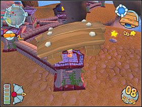 Priorytetem jest otoczenie dwóch posągów [1] i [2] , nie będzie takie proste, gdyż znajdujący się na górze [4] Alfa i Romeo mają niezłego cela - Kampania grecka [misja 9] | Worms Forts Oblężenie - Worms Forts: Oblężenie - poradnik do gry