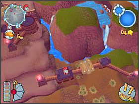 Rozbudowujemy naszą fortyfikację, w mniej więcej taki sposób jak na obrazku po lewej, ważne jest, aby z cytadeli [4] można było precyzyjnie trafiać w twierdzę wroga [5] - Kampania grecka [misja10] | Worms Forts Oblężenie - Worms Forts: Oblężenie - poradnik do gry