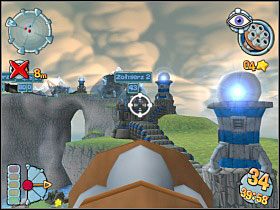 Jeżeli udało nam się zniszczyć ją w pierwszej turze, budujemy na jej miejscu kasztel i prowadzimy z niego ostrzał następnej wieży - Kampania średniowieczna [misja 16] | Worms Forts Oblężenie - Worms Forts: Oblężenie - poradnik do gry