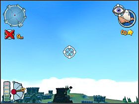 Teraz pora na lodówki - ustawiamy czas detonacji na dwie sekundy i pamiętajmy o odpowiednio wysokim kącie, gdyż są one dość ciężkie - Kampania średniowieczna [misja 19] | Worms Forts Oblężenie - Worms Forts: Oblężenie - poradnik do gry