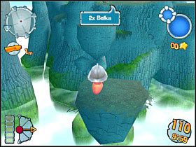 Ostatnie zadanie - zdobycie świętego Graala, Do większości skoków wystarczy pojedyncze salto, skaczmy tylko z krawędzi kamieni - Kampania średniowieczna [misja 19] | Worms Forts Oblężenie - Worms Forts: Oblężenie - poradnik do gry