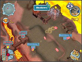 Gdy już przekroczymy most, nasza fortyfikacja powinna wyglądać mniej-więcej tak jak na screenie obok - Kampania średniowieczna [misja 20] | Worms Forts Oblężenie - Worms Forts: Oblężenie - poradnik do gry