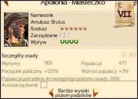 Bardzo wysokie podatki, zadowalający wzrost populacji i przyzwoity porządek publiczny - początek rozgrywki w mieści zarządzanym przez wyśmienitego namiestnika. - Populacja w Rome Total War | Miasta - Rome: Total War - poradnik do gry