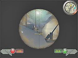 Korzystając ze snajperki zabij stojącego przy lewej budce wartownika - Spotkanie (1) | Misja 1 | Mortyr 2 For Ever - Mortyr 2: For Ever - poradnik do gry