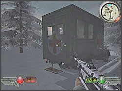 Aby wejść do ambulansu, będziesz musiał otworzyć widoczne na screenie tylne drzwi - Gen von Stropp (2) | Misja 2 | Mortyr 2 For Ever - Mortyr 2: For Ever - poradnik do gry