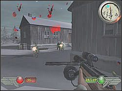 Kieruj się w stronę zaznaczonego na kompasie budynku - Gen von Stropp (4) | Misja 2 | Mortyr 2 For Ever - Mortyr 2: For Ever - poradnik do gry