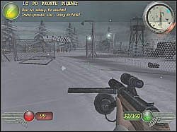 Zauważ, że wybuch zniszczył część ogrodzenia, dzięki czemu będziesz mógł przejść dalej - Gen von Stropp (4) | Misja 2 | Mortyr 2 For Ever - Mortyr 2: For Ever - poradnik do gry