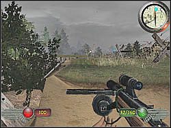 Jedyne wyjście z okopu znajduje się w ukazanym na screenie miejscu - Okopy (1) | Misja 3 | Mortyr 2 For Ever - Mortyr 2: For Ever - poradnik do gry