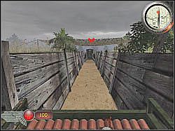 Zabierz skrzynkę z dynamitem i ruszaj z nią do drugiej haubicy - Okopy (2) | Misja 3 | Mortyr 2 For Ever - Mortyr 2: For Ever - poradnik do gry