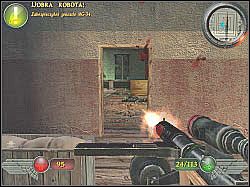 Czekają Cię tu dość liczne i ciężkie (ze względu na niewielką powierzchnię ruchu) walki z dobrze uzbrojonymi przeciwnikami - Obóz (3) | Misja 5 | Mortyr 2 For Ever - Mortyr 2: For Ever - poradnik do gry