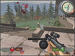 Warto byłoby dokładnie zbadać całą okolicę, zebrać trochę amunicji i podleczyć głównego bohatera - Ostatni most (3) | Misja 7 | Mortyr 2 For Ever - Mortyr 2: For Ever - poradnik do gry