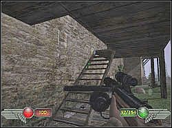 Znajdziesz się na stosunkowo dużym placu, w trakcie walk z przeciwnikami wykorzystuj karabin maszynowy - Monastyr (2) | Misja 8 | Mortyr 2 For Ever - Mortyr 2: For Ever - poradnik do gry