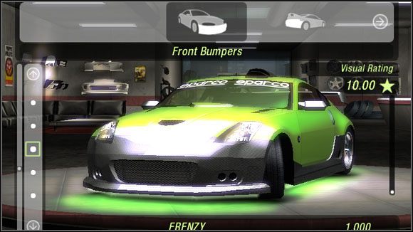 Nazwa - Karoseria - Przednie zderzaki | Sklepy w Need for Speed Underground 2 - Need for Speed: Underground 2 - poradnik do gry