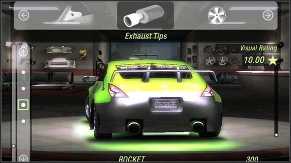 Nazwa - Karoseria - Rury wydechowe | Sklepy w Need for Speed Underground 2 - Need for Speed: Underground 2 - poradnik do gry