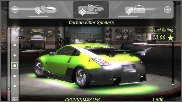 Nazwa - Karoseria - Spoilery karbonowe | Sklepy w Need for Speed Underground 2 - Need for Speed: Underground 2 - poradnik do gry