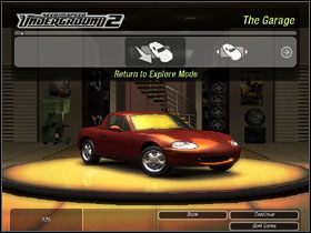 W garażu dokonujemy tuningu naszego samochodu - Początek | Kariera w Need for Speed Underground 2 - Need for Speed: Underground 2 - poradnik do gry