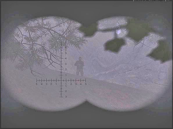 Przez lornetkę dostępną pod klawiszem B możesz patrzeć w która stronę obrócony jest strażnik i przejść niezauważony w momencie, jak nie patrzy w Twoim kierunku - SF E and E (1) | Trening Komandosa | Americas Army Special Forces - Americas Army: Special Forces - poradnik do gry