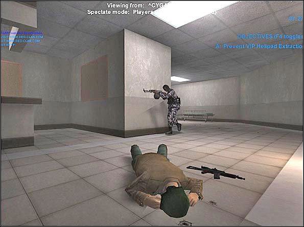 można w nim zostać, ale wtedy lepiej być czujnym i mieć oczy szeroko otwarte, ponieważ w każdej chwili może Cię zajść wróg od tylu - Informacje | SF Hospital | Americas Army Special Forces - Americas Army: Special Forces - poradnik do gry