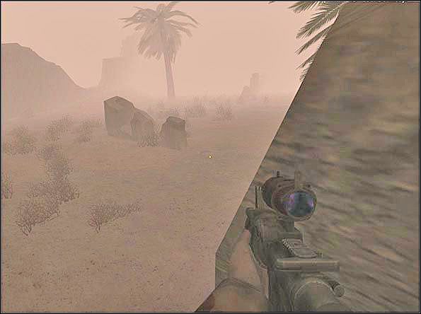 Czasami opłaca się poczekać na górze południowych zabudowań, nierzadko tędy próbuje się przebić jakaś grupka wrogich oddziałów - Assault West (1) | SF Sandstorm | Americas Army Special Forces - Americas Army: Special Forces - poradnik do gry