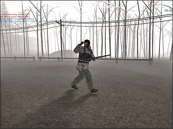 Oponent na tle drzew w wąwozie na środku mapy - Assault (1) | SF Taiga | Americas Army Special Forces - Americas Army: Special Forces - poradnik do gry