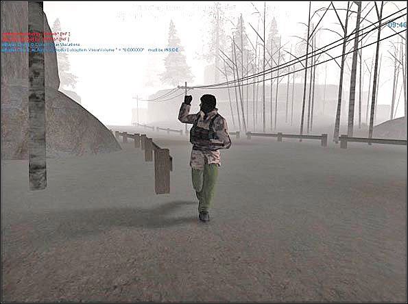 Droga, która widać na screenie, rozciąga się przez całą mapę, idąc nią po jakimś czasie dojdziesz do spawnu drużyny przeciwnej - Assault (2) | SF Taiga | Americas Army Special Forces - Americas Army: Special Forces - poradnik do gry