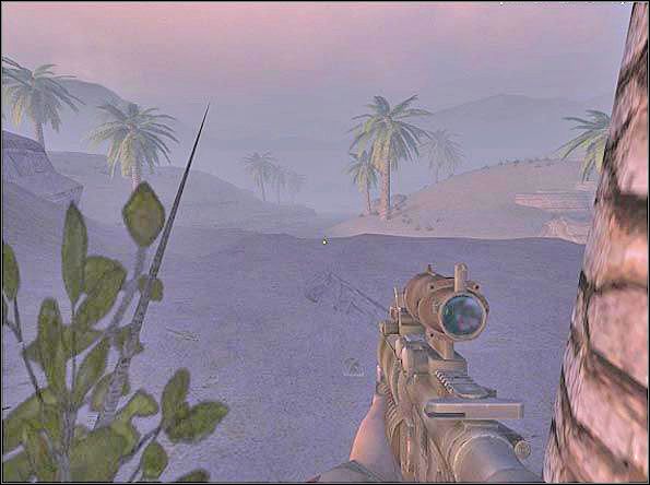 Mogłoby się wydawać, że jest to miejsce idealne do obrony; otóż nie, jest to zdecydowanie za duży teren do obserwacji - Defense (2) | SF Oasis | Americas Army Special Forces - Americas Army: Special Forces - poradnik do gry