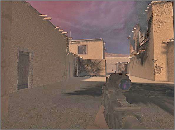 Punkt B znajduje się na górze w budynku z okienkiem - Assault (2) | SF Village | Americas Army Special Forces - Americas Army: Special Forces - poradnik do gry