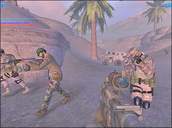 Zaczynając rundę, każdy udaje się na z góry wyznaczone miejsce albo po prostu tam, gdzie mu się podoba - Defense (1) | SF Oasis | Americas Army Special Forces - Americas Army: Special Forces - poradnik do gry