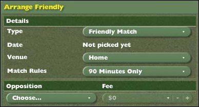 Na początek należy z listy obok wybrać datę, która nas interesuje (dzień, w którym chcemy rozegrać spotkanie) - Terminarz i mecze towarzyskie - Gra w FM - Football Manager 2005 - poradnik do gry