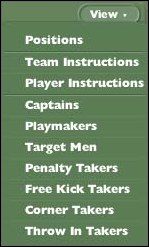 Tym razem do wyboru następujące opcje: Positions (okno główne) Team i Player Instructions (ustawienia taktyczne dla zespołu i poszczególnych zawodników) - Ekran główny - Taktyka - Football Manager 2005 - poradnik do gry