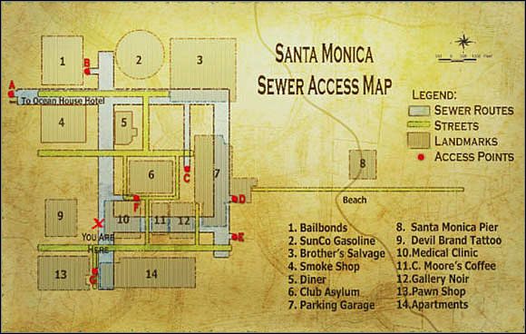 2 - Santa Monica - Mapy w Vampire The Masquerade Bloodlines - Vampire The Masquerade: Bloodlines - poradnik do gry