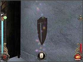 Ten miecz kryje mechanizm otwierający tajne przejście. - Giovanni Stronghold | Vampire The Masquerade Bloodlines - Vampire The Masquerade: Bloodlines - poradnik do gry