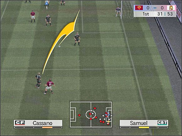 Kółko - wolne i wysokie dośrodkowanie, w sumie niewarte uwagi - Dośrodkowania | Zagrania | Pro Evolution Soccer 4 - Pro Evolution Soccer 4 - poradnik do gry