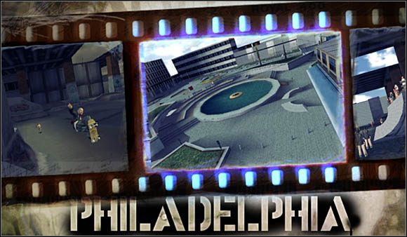 Na tej planszy znajduje się zablokowany skatepark - Philadelphia | Classic Mode | Tony Hawks Underground 2 - Tony Hawks Underground 2: World Destruction Tour - poradnik do gry