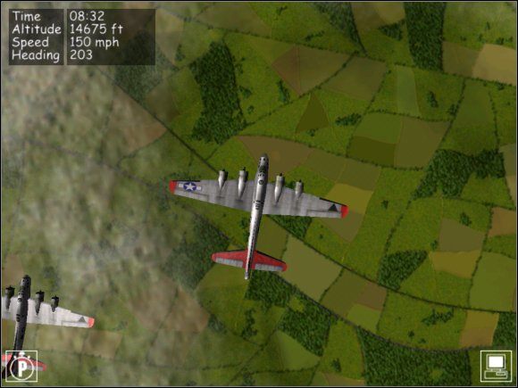 Z tego widoku najłatwiej będzie zorientować się gdzie jesteś. - Nawigacja - Teoria - B-17 Flying Fortress II: The Mighty 8th - poradnik do gry