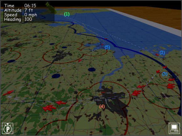 Przesuń punkty (2) i (5) tak jak niżej - Misja historyczna #6 - Misje - B-17 Flying Fortress II: The Mighty 8th - poradnik do gry