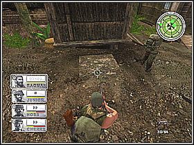 Po oczyszczeniu wioski z wroga można zająć się odszukaniem ukrytych w ziemi skrytek - Misja 2 Rumble In The Jungle [02] - Conflict: Vietnam - poradnik do gry