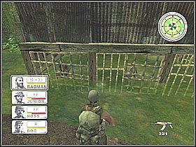 Więźniów pilnuje mało rozgarnięty strażnik, który po chwili ginie - Misja 10 Russian Roulette [01] - Conflict: Vietnam - poradnik do gry