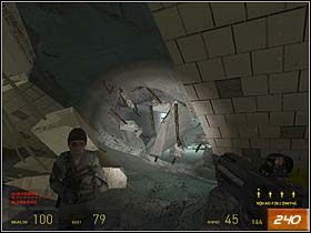 Wracaj do piwnicy, skieruj się do ciemnego korytarza i zejdź po schodach na dół, do tunelu (#238) - Anticitizen One (2) | Solucja Half-Life 2 - Half-Life 2 - poradnik do gry