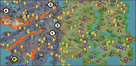 Cel: zdobyć Laskę Osłabienia - Misja 5 | Kampania 1 Mistrzowie magii | Heroes IV The Gathering Storm - Heroes of Might & Magic IV: The Gathering Storm - poradnik do gry