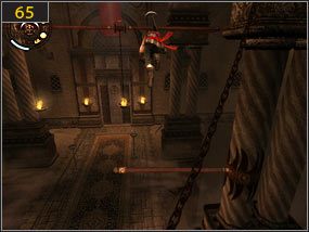 W wielkiej sali przyjdzie nam stoczyć pojedynek z kilkoma wrogami [64] - wyuczone kombinacje ciosów powinny pomóc w skutecznym pokonaniu przeciwników - Południowe przejście - przeszłość (1) | W pogoni za dziewczyną w czerni - Prince of Persia: Dusza Wojownika - poradnik do gry