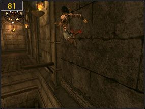 Skacząc z belki na belkę [80] oraz biegając po ścianach [81] - Południowe przejście - przeszłość (2) | W pogoni za dziewczyną w czerni - Prince of Persia: Dusza Wojownika - poradnik do gry