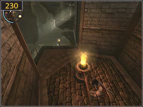 Gdy ściana się obróci, skaczemy na kamienny balkon [229] - Mechaniczna wieża - przeszłość (2) | Trybiki i śrubki | PoP Dusza Wojownika - Prince of Persia: Dusza Wojownika - poradnik do gry